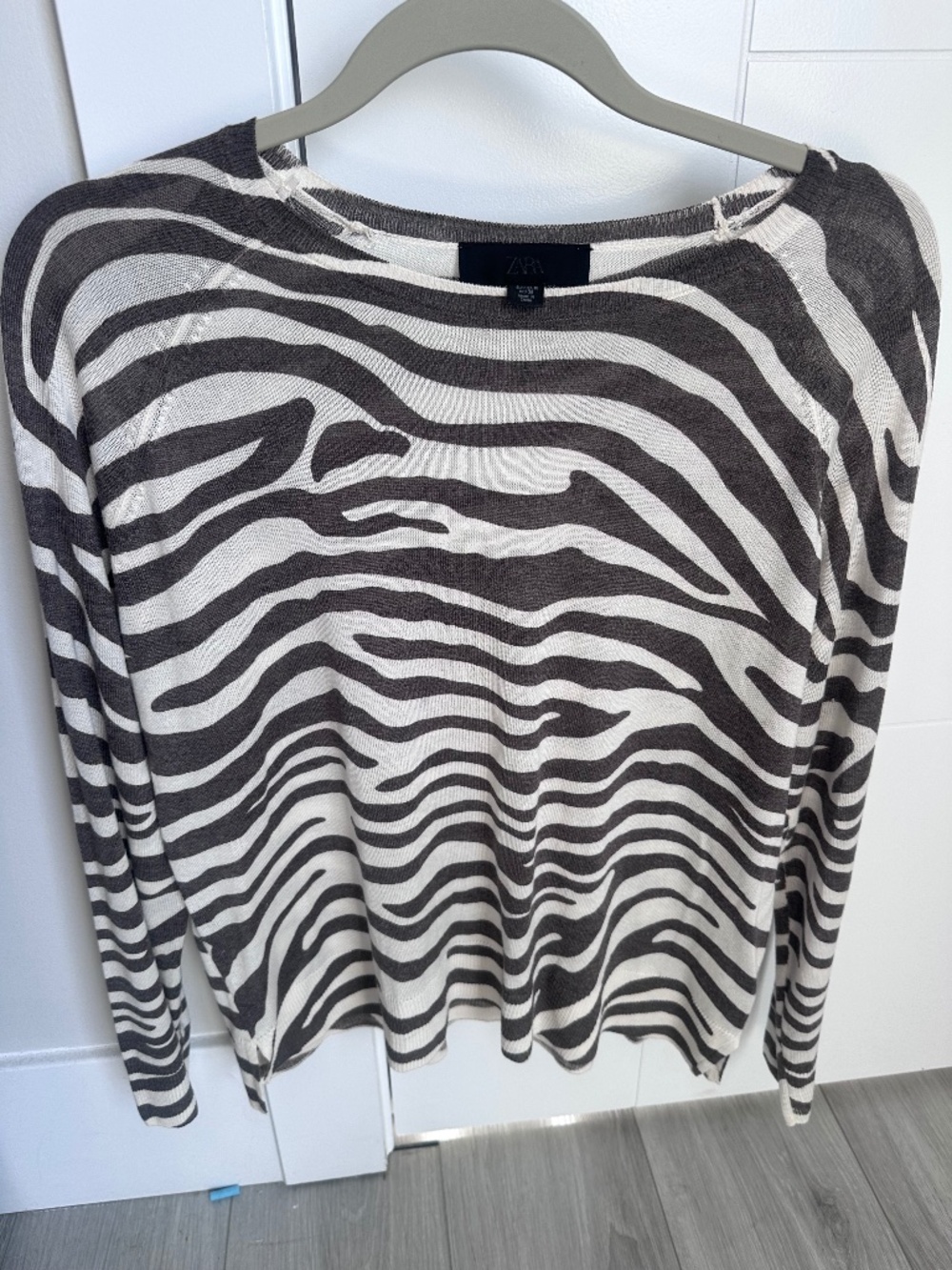 Zebra print top